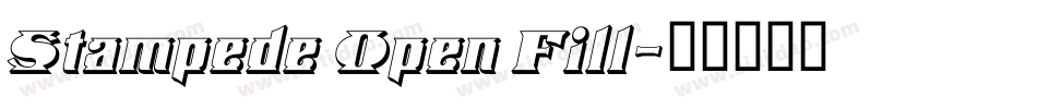 Stampede Open Fill字体转换